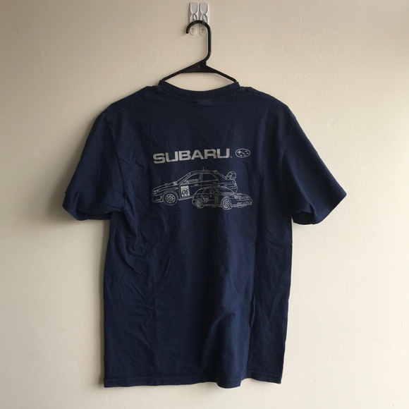 Blue Subaru Racing Hanes Beefy Tee - Picture 2 of 4